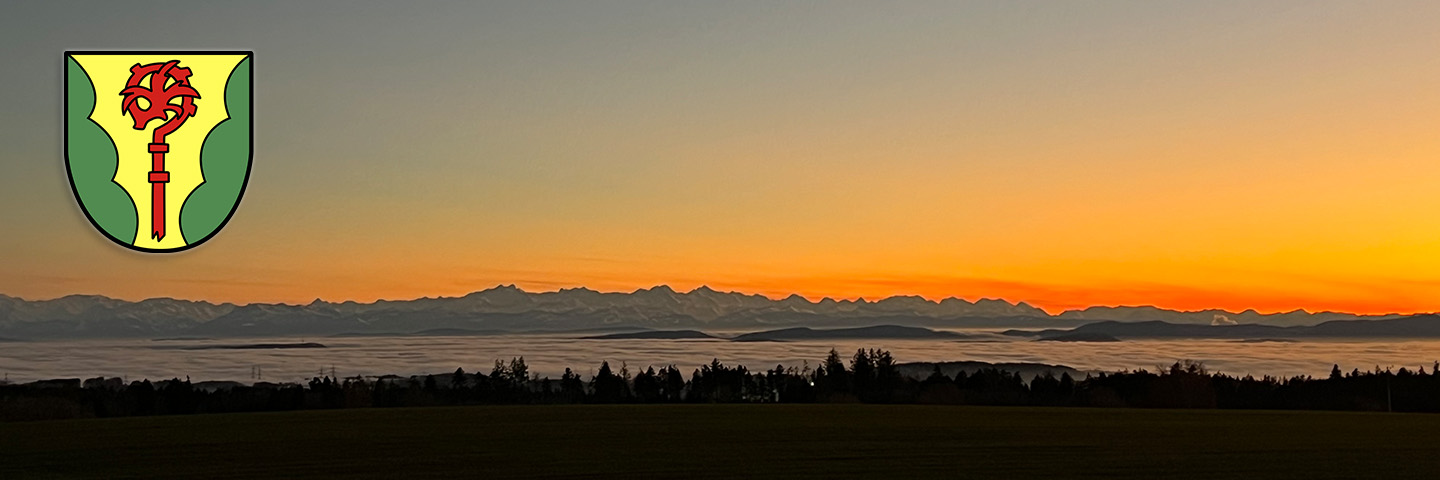 Ibach mit sicht auf die schweizer Alpen